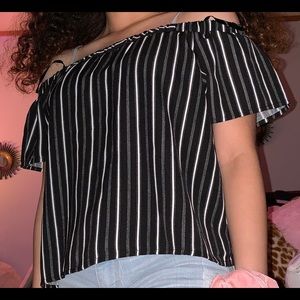 Black and white stripe shirt